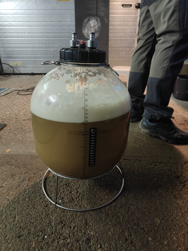 Picture of first batch in fermenter